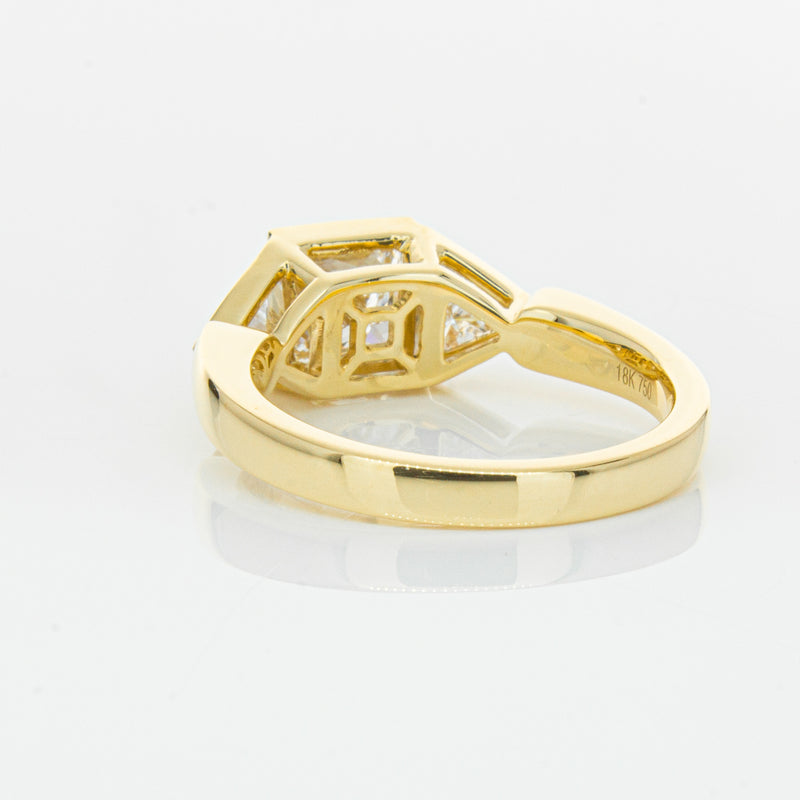 18ct Yellow Gold 1.52ct Princess Cut Diamond Ring-Ring-Walker & Hall