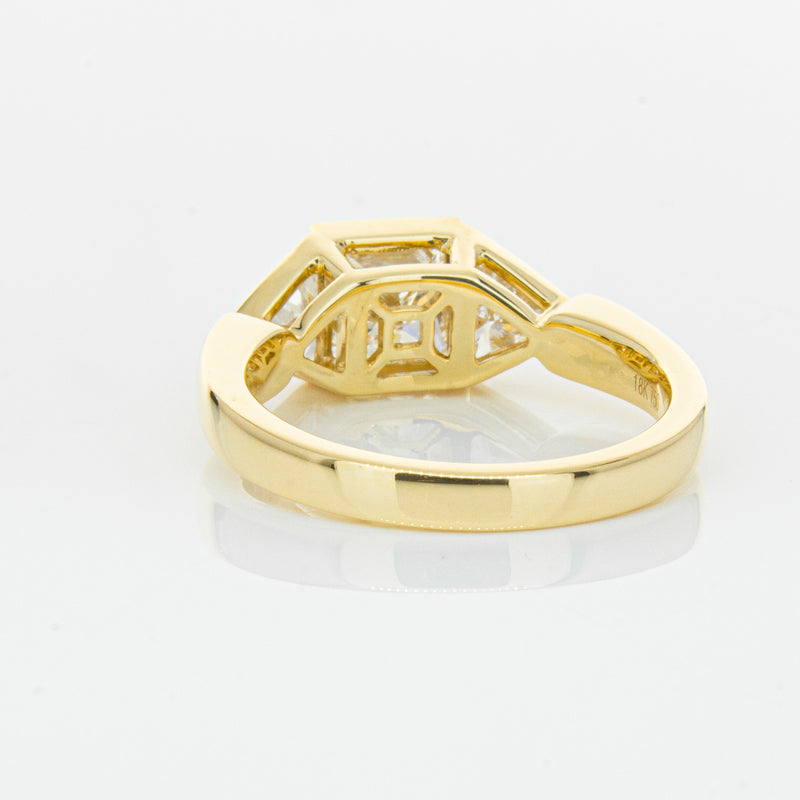 18ct Yellow Gold 1.52ct Princess Cut Diamond Ring-Ring-Walker & Hall