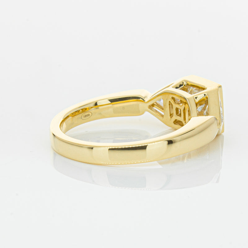 18ct Yellow Gold 1.52ct Princess Cut Diamond Ring-Ring-Walker & Hall