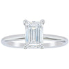 18ct White Gold 1.51ct Emerald Cut Diamond Melba Ring - Ring - Walker & Hall