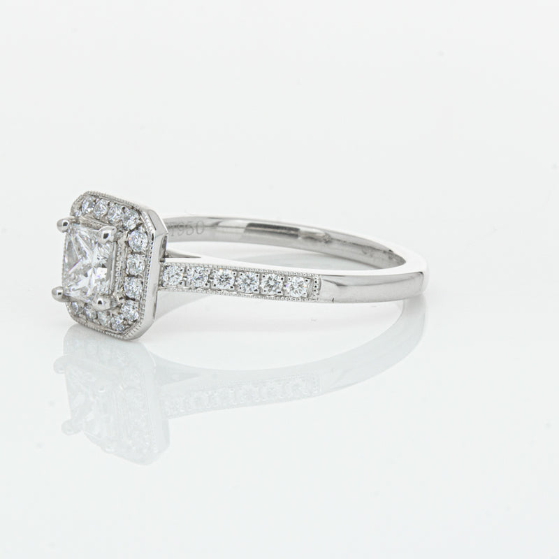 Platinum .46ct Princess Cut Reclaimed Diamond Mandalay Ring-Ring-Walker & Hall