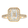 18ct Yellow Gold 1.51ct Emerald Cut Diamond Aria Ring - Ring - Walker & Hall