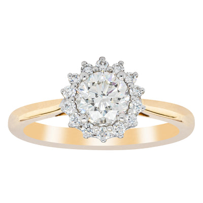 18ct Yellow Gold .70ct Diamond Belle Ring - Ring - Walker & Hall