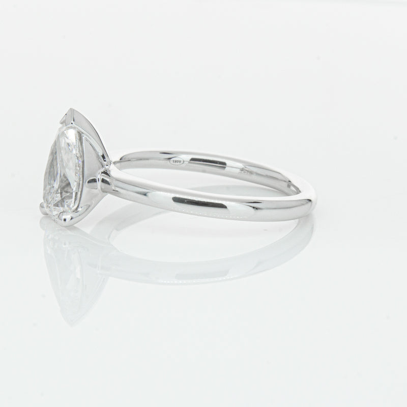 18ct White Gold 1.51ct Pear Cut Diamond Melba Ring-Ring-Walker & Hall