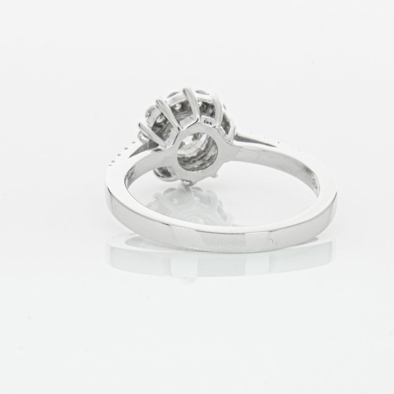 Deja Vu 18ct White Gold .60ct Diamond Cluster Ring-Ring-Walker & Hall