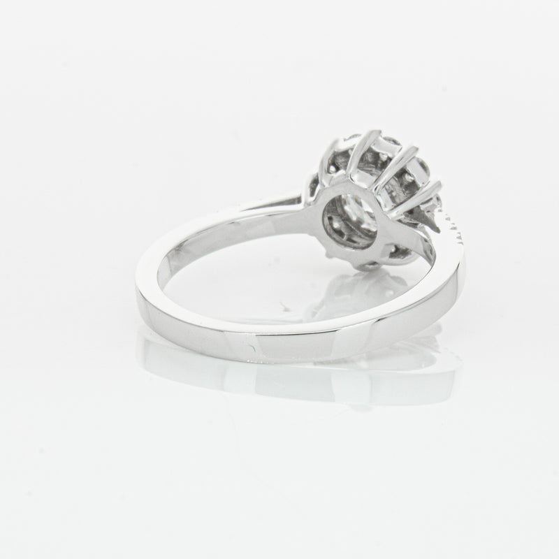 Deja Vu 18ct White Gold .60ct Diamond Cluster Ring-Ring-Walker & Hall