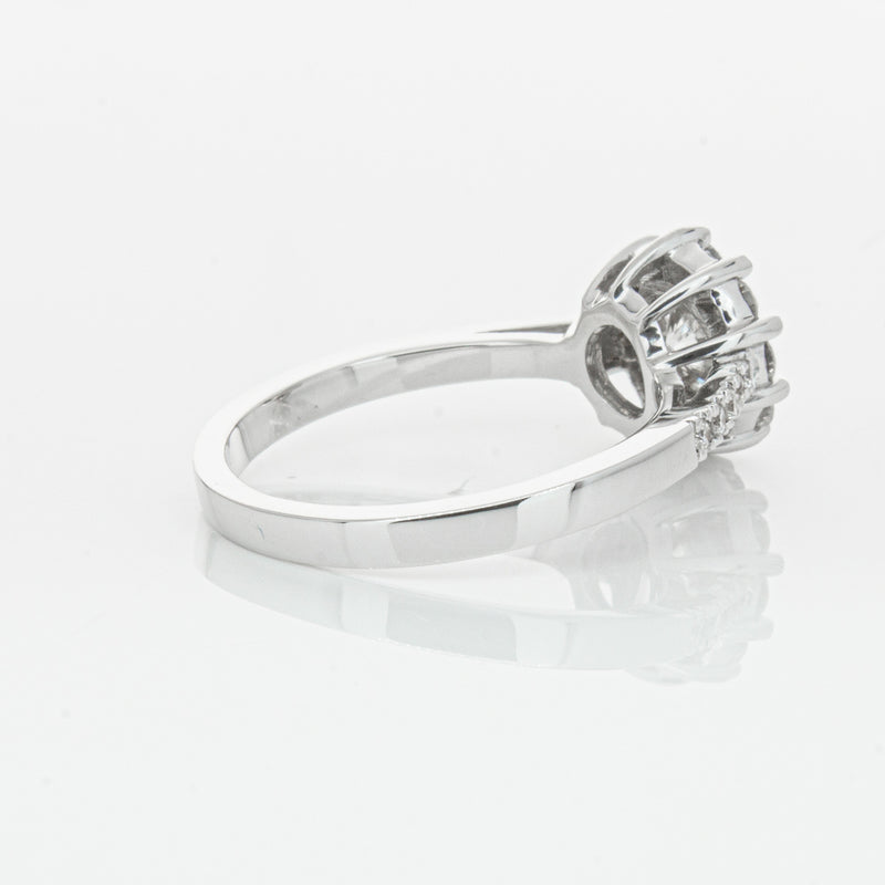 Deja Vu 18ct White Gold .60ct Diamond Cluster Ring-Ring-Walker & Hall