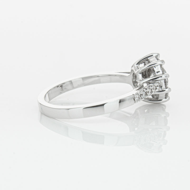 Deja Vu 18ct White Gold .60ct Diamond Cluster Ring-Ring-Walker & Hall