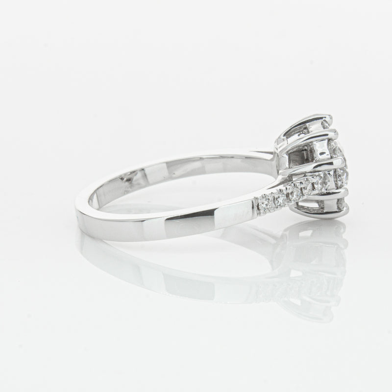 Deja Vu 18ct White Gold .60ct Diamond Cluster Ring-Ring-Walker & Hall