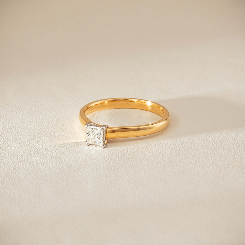 Deja Vu 18ct .70ct Princess Cut Diamond Ring - Ring - Walker & Hall