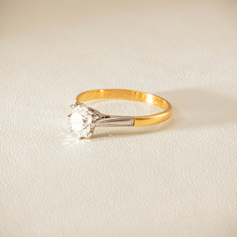 Deja Vu 18ct Yellow Gold .70ct Oval Old-Cut Diamond Ring - Ring - Walker & Hall