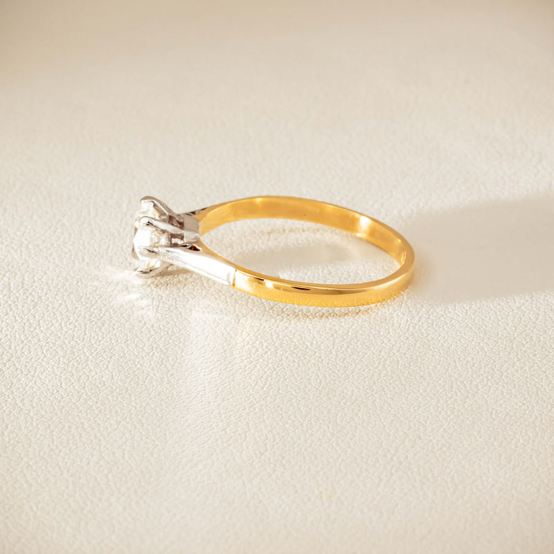 Deja Vu 18ct Yellow Gold .70ct Oval Old-Cut Diamond Ring - Ring - Walker & Hall