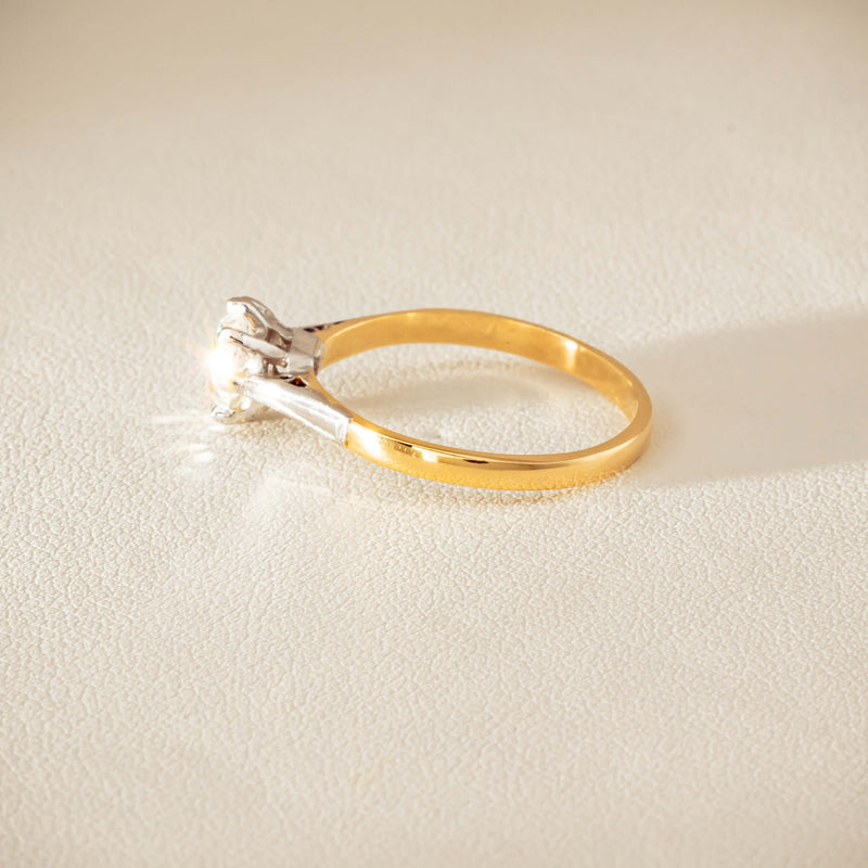 Deja Vu 18ct Yellow Gold .70ct Oval Old-Cut Diamond Ring - Ring - Walker & Hall
