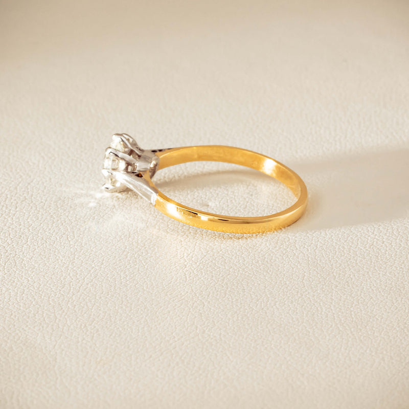 Deja Vu 18ct Yellow Gold .70ct Oval Old-Cut Diamond Ring - Ring - Walker & Hall