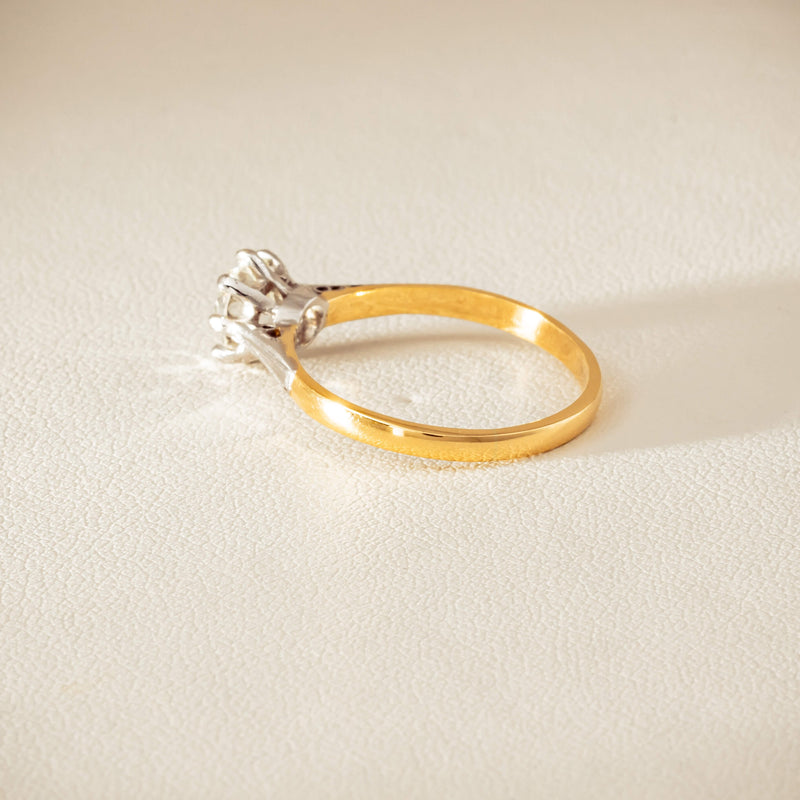 Deja Vu 18ct Yellow Gold .70ct Oval Old-Cut Diamond Ring - Ring - Walker & Hall