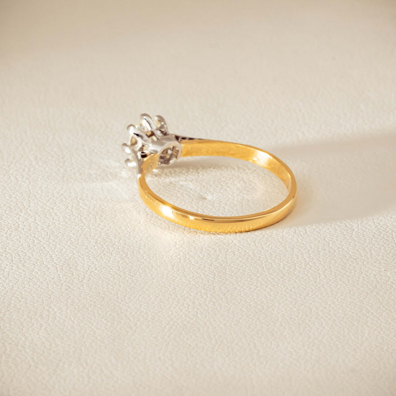 Deja Vu 18ct Yellow Gold .70ct Oval Old-Cut Diamond Ring - Ring - Walker & Hall