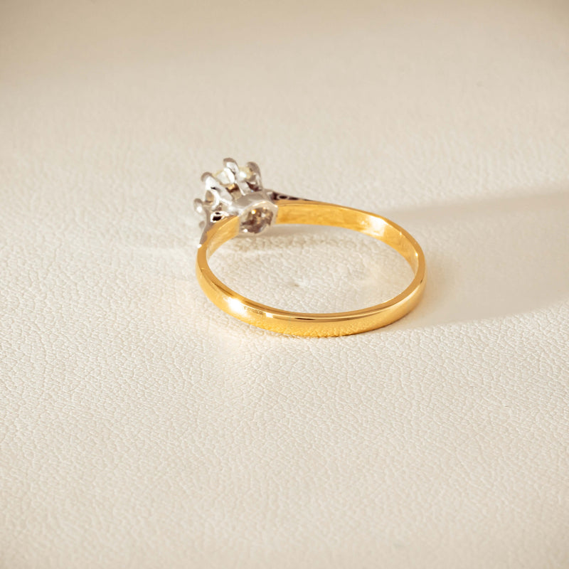 Deja Vu 18ct Yellow Gold .70ct Oval Old-Cut Diamond Ring - Ring - Walker & Hall