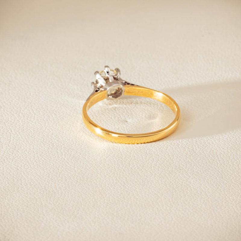 Deja Vu 18ct Yellow Gold .70ct Oval Old-Cut Diamond Ring - Ring - Walker & Hall
