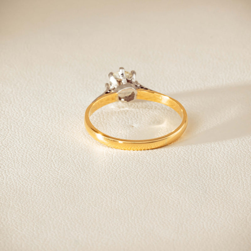 Deja Vu 18ct Yellow Gold .70ct Oval Old-Cut Diamond Ring - Ring - Walker & Hall