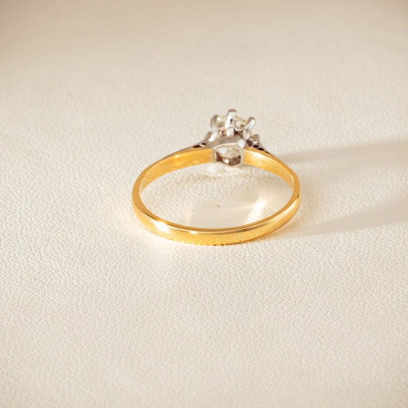 Deja Vu 18ct Yellow Gold .70ct Oval Old-Cut Diamond Ring - Ring - Walker & Hall
