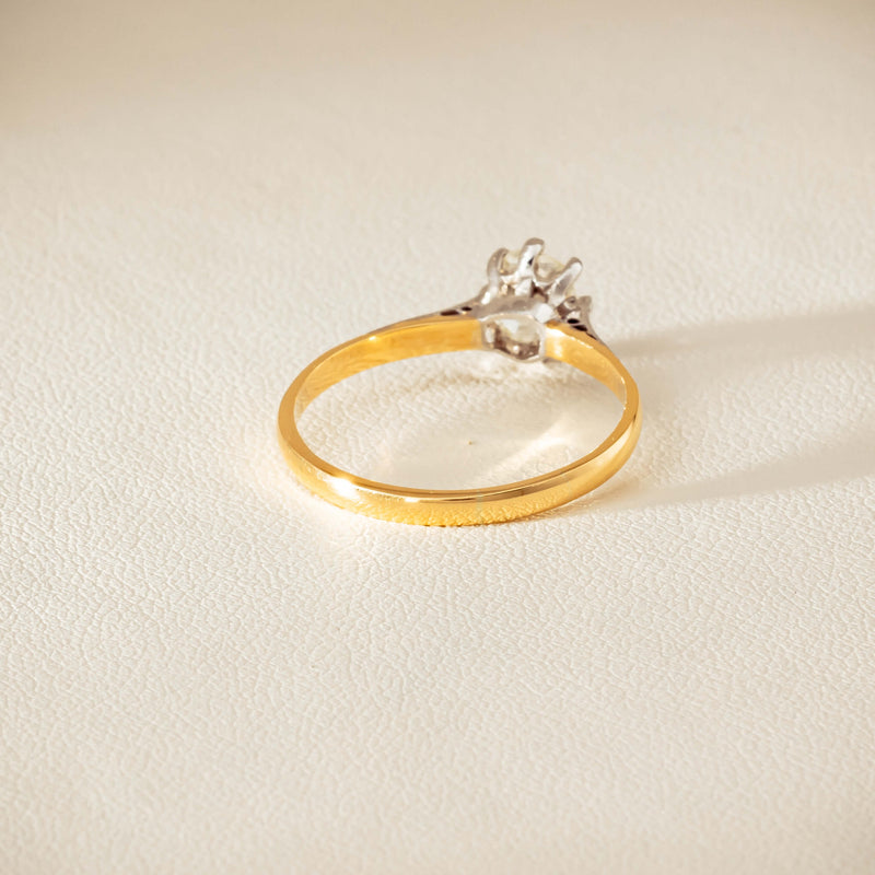 Deja Vu 18ct Yellow Gold .70ct Oval Old-Cut Diamond Ring - Ring - Walker & Hall