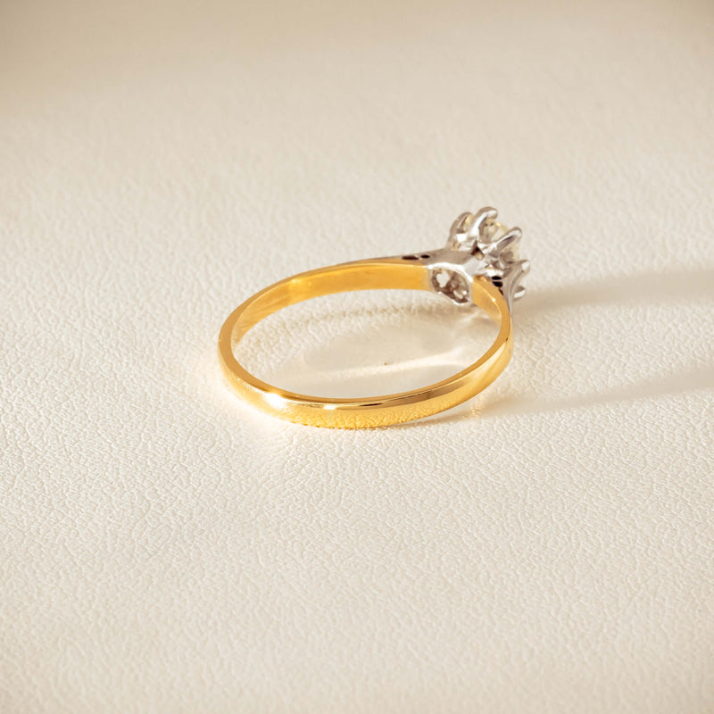 Deja Vu 18ct Yellow Gold .70ct Oval Old-Cut Diamond Ring - Ring - Walker & Hall