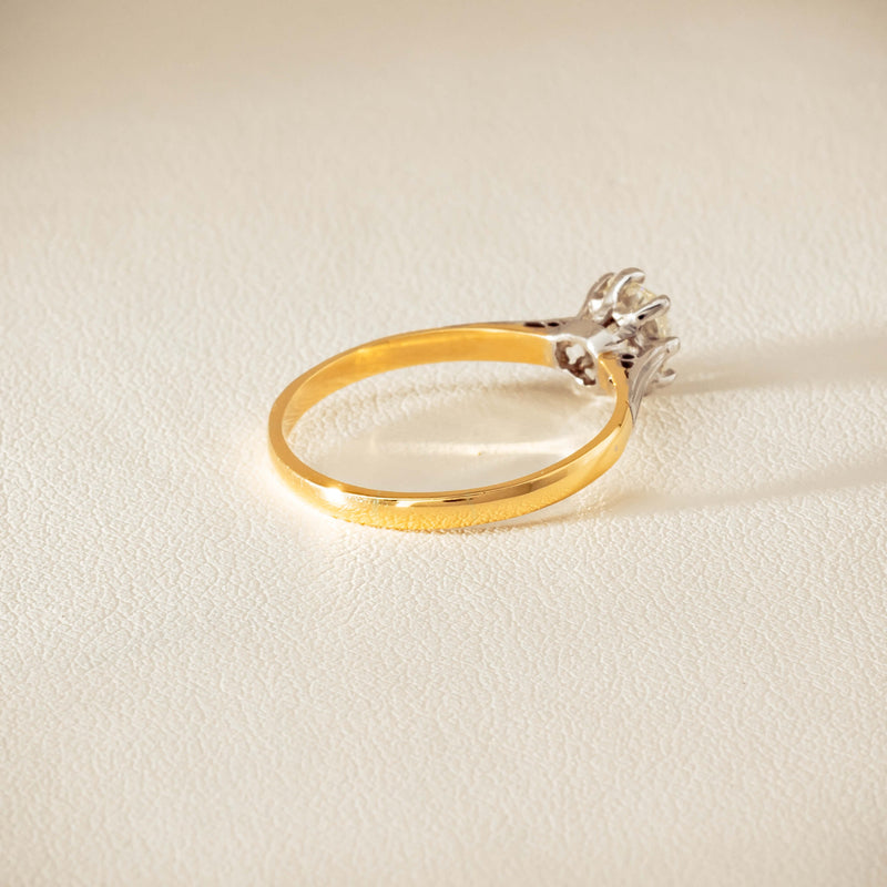 Deja Vu 18ct Yellow Gold .70ct Oval Old-Cut Diamond Ring - Ring - Walker & Hall