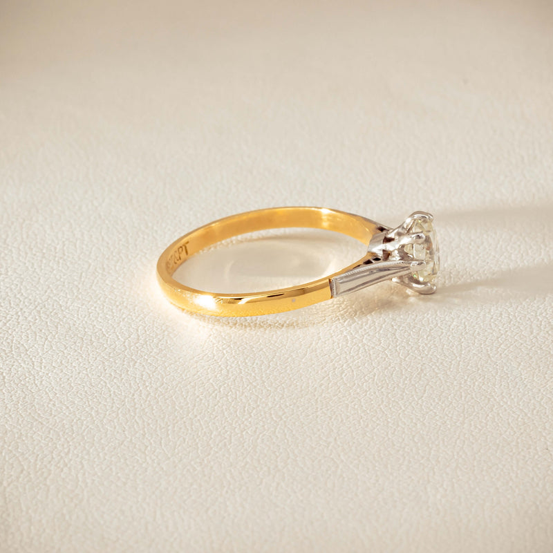Deja Vu 18ct Yellow Gold .70ct Oval Old-Cut Diamond Ring - Ring - Walker & Hall