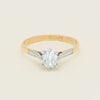 Deja Vu 18ct Yellow Gold .70ct Oval Old-Cut Diamond Ring - Ring - Walker & Hall