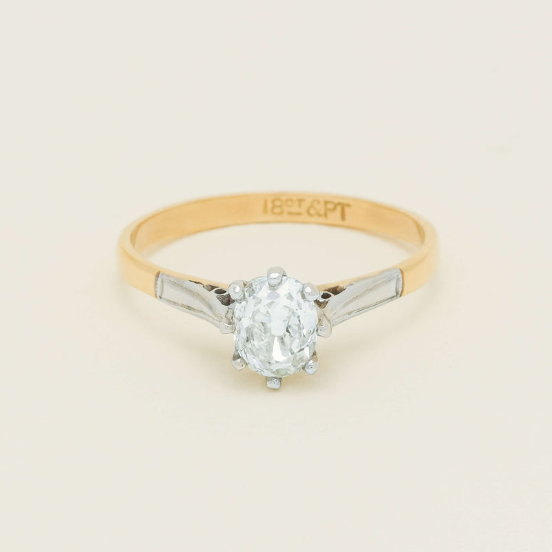 Deja Vu 18ct Yellow Gold .70ct Oval Old-Cut Diamond Ring - Ring - Walker & Hall