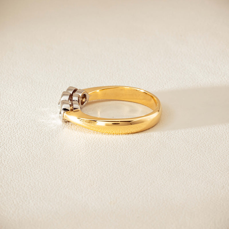 Deja Vu 18ct Yellow Gold .61ct Diamond Three-Stone Ring - Ring - Walker & Hall