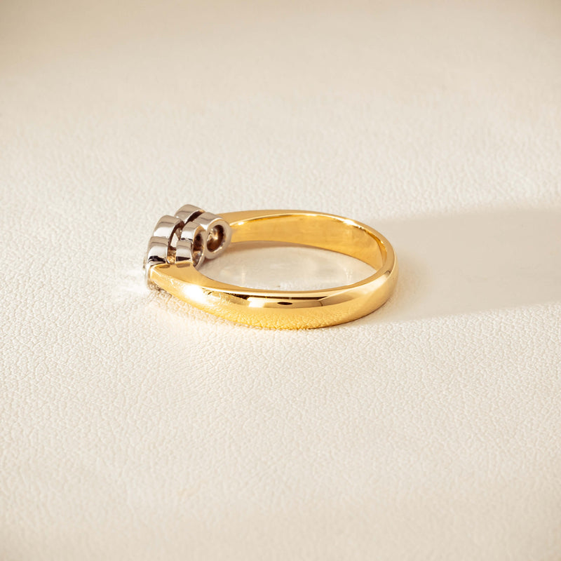 Deja Vu 18ct Yellow Gold .61ct Diamond Three-Stone Ring - Ring - Walker & Hall