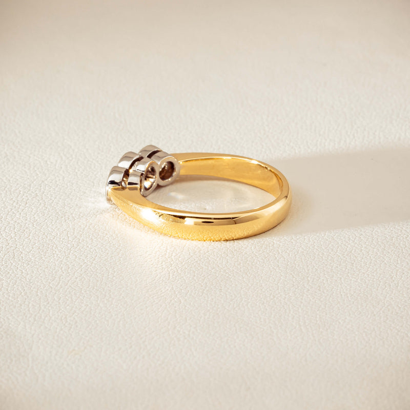 Deja Vu 18ct Yellow Gold .61ct Diamond Three-Stone Ring - Ring - Walker & Hall