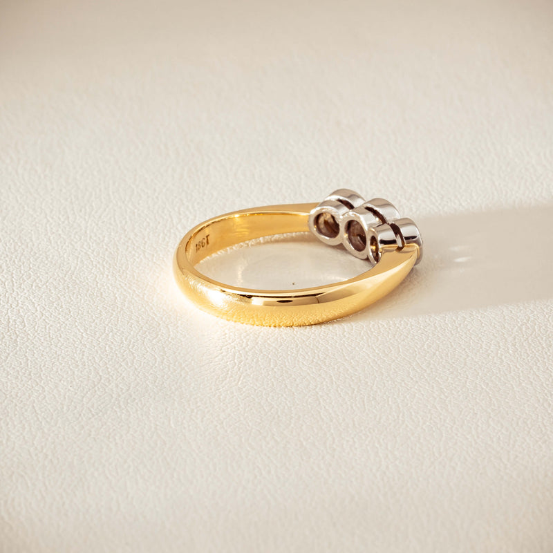 Deja Vu 18ct Yellow Gold .61ct Diamond Three-Stone Ring - Ring - Walker & Hall