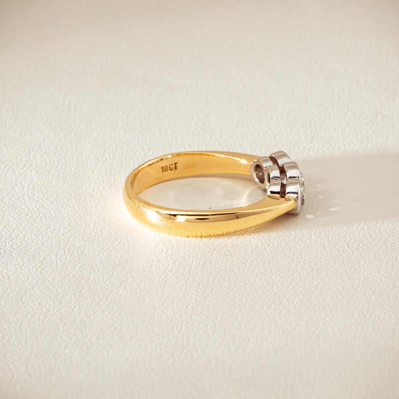 Deja Vu 18ct Yellow Gold .61ct Diamond Three-Stone Ring - Ring - Walker & Hall