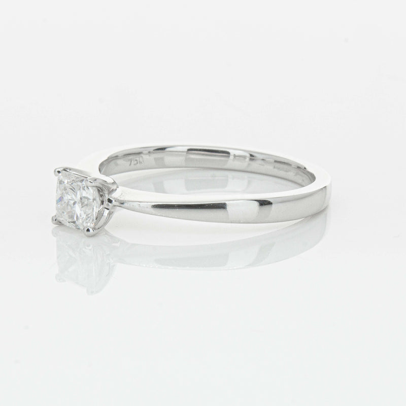 18ct White Gold .47ct Princess Cut Reclaimed Diamond Royale Ring-Ring-Walker & Hall