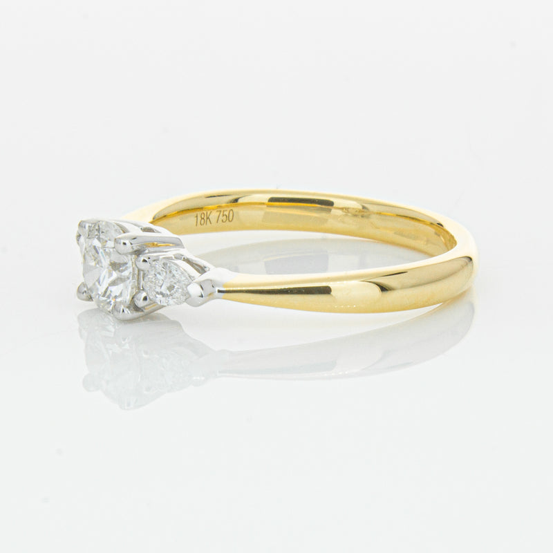 18ct Yellow Gold .52ct Diamond Ayla Ring-Ring-Walker & Hall