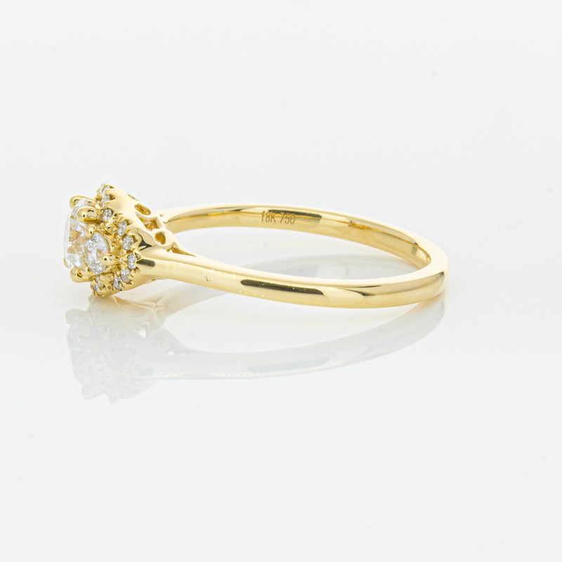 18ct Yellow Gold .44ct Diamond Posie Ring-Ring-Walker & Hall
