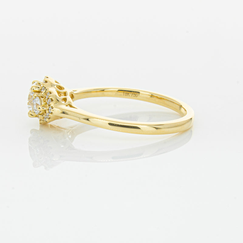 18ct Yellow Gold .44ct Diamond Posie Ring-Ring-Walker & Hall
