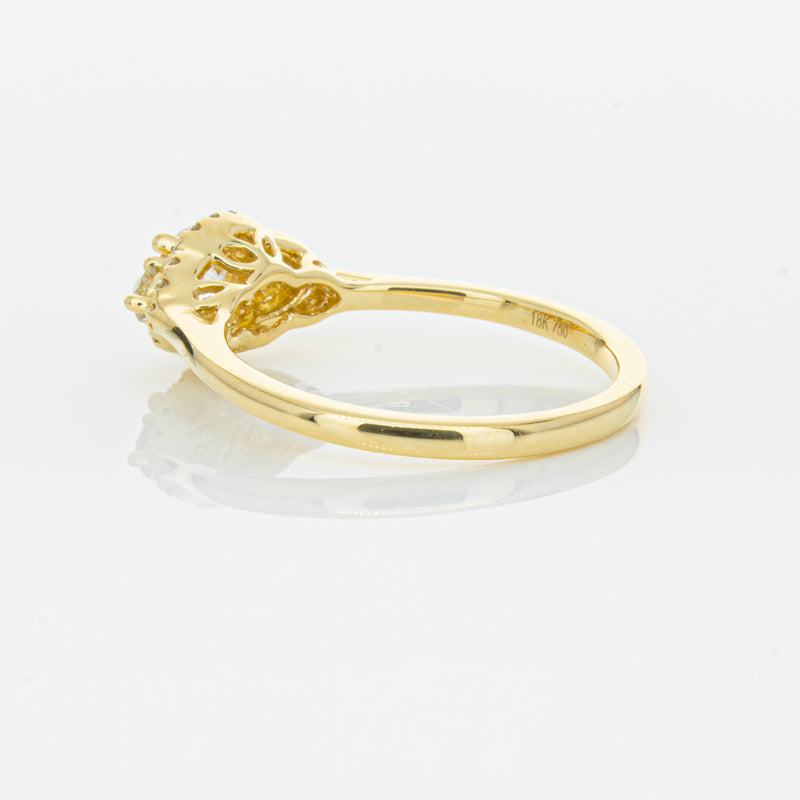 18ct Yellow Gold .44ct Diamond Posie Ring-Ring-Walker & Hall