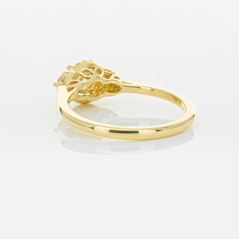 18ct Yellow Gold .44ct Diamond Posie Ring-Ring-Walker & Hall
