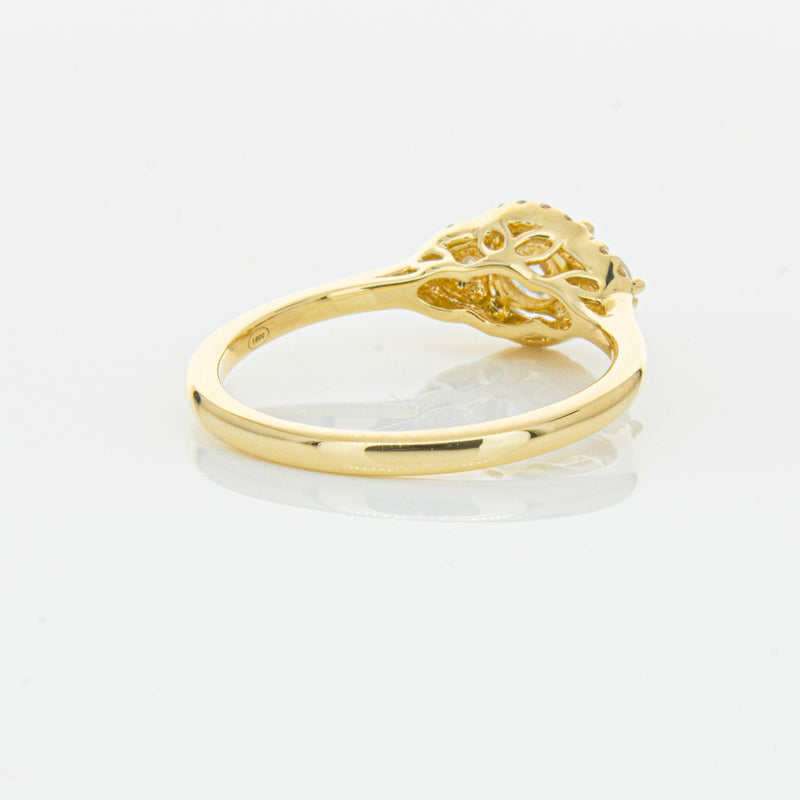 18ct Yellow Gold .44ct Diamond Posie Ring-Ring-Walker & Hall