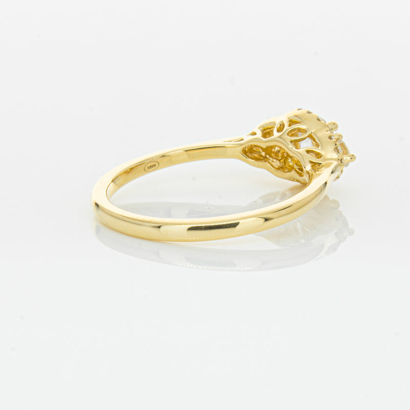 18ct Yellow Gold .44ct Diamond Posie Ring-Ring-Walker & Hall