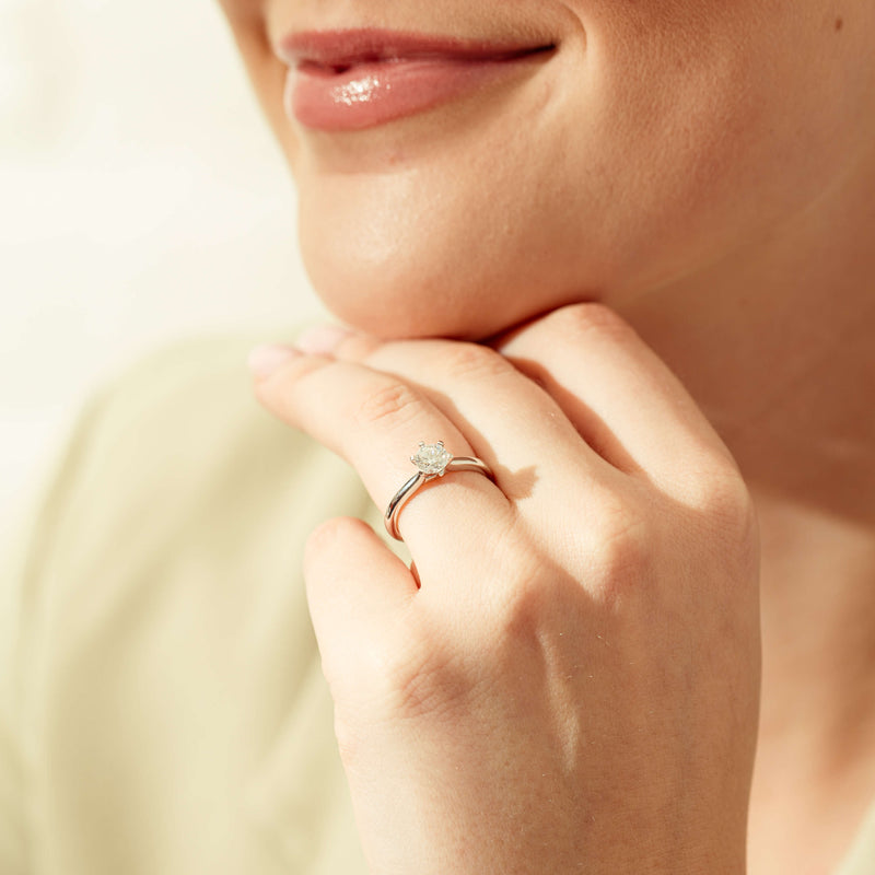 18ct White Gold .70ct Reclaimed Diamond Capri Ring