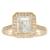 18ct Yellow Gold 2.11ct Emerald Cut Reclaimed Diamond Aria Ring