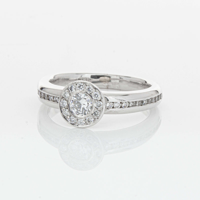Deja Vu 18ct White Gold .25ct Diamond Cluster Ring-Ring-Walker & Hall