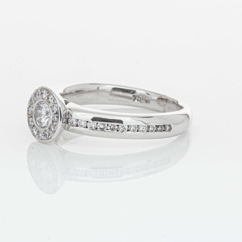 Deja Vu 18ct White Gold .25ct Diamond Cluster Ring-Ring-Walker & Hall