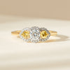 18ct Yellow Gold .84ct Yellow & White Diamond Posie Ring - Ring - Walker & Hall