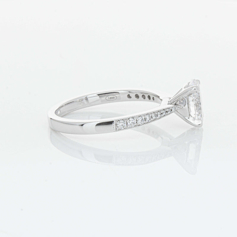 18ct White Gold 1.01ct Oval Cut Diamond Zenith Ring-Ring-Walker & Hall