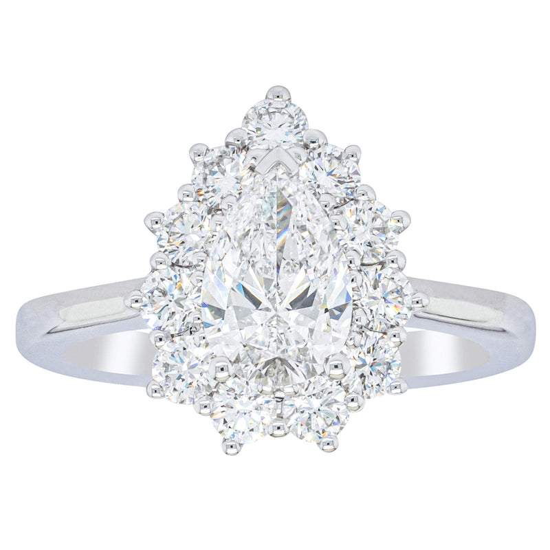 18ct White Gold 1.00ct Diamond Belle Ring